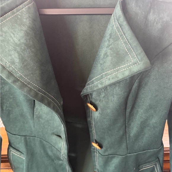 Vintage Forest Green Trench Coat - Picture 3 of 6